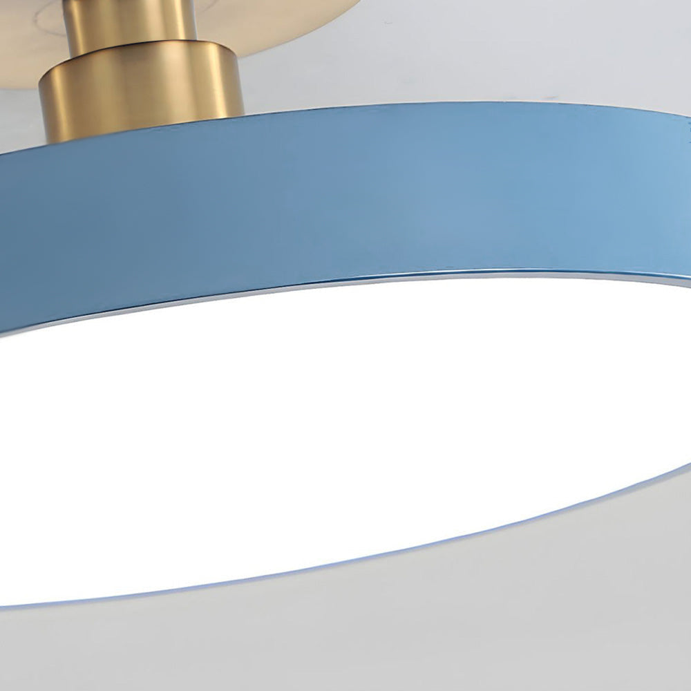 Lámpara de Techo Redonda Flush | Moderno Artefacto LED | Brillo Suave | Metal y Acrílico
