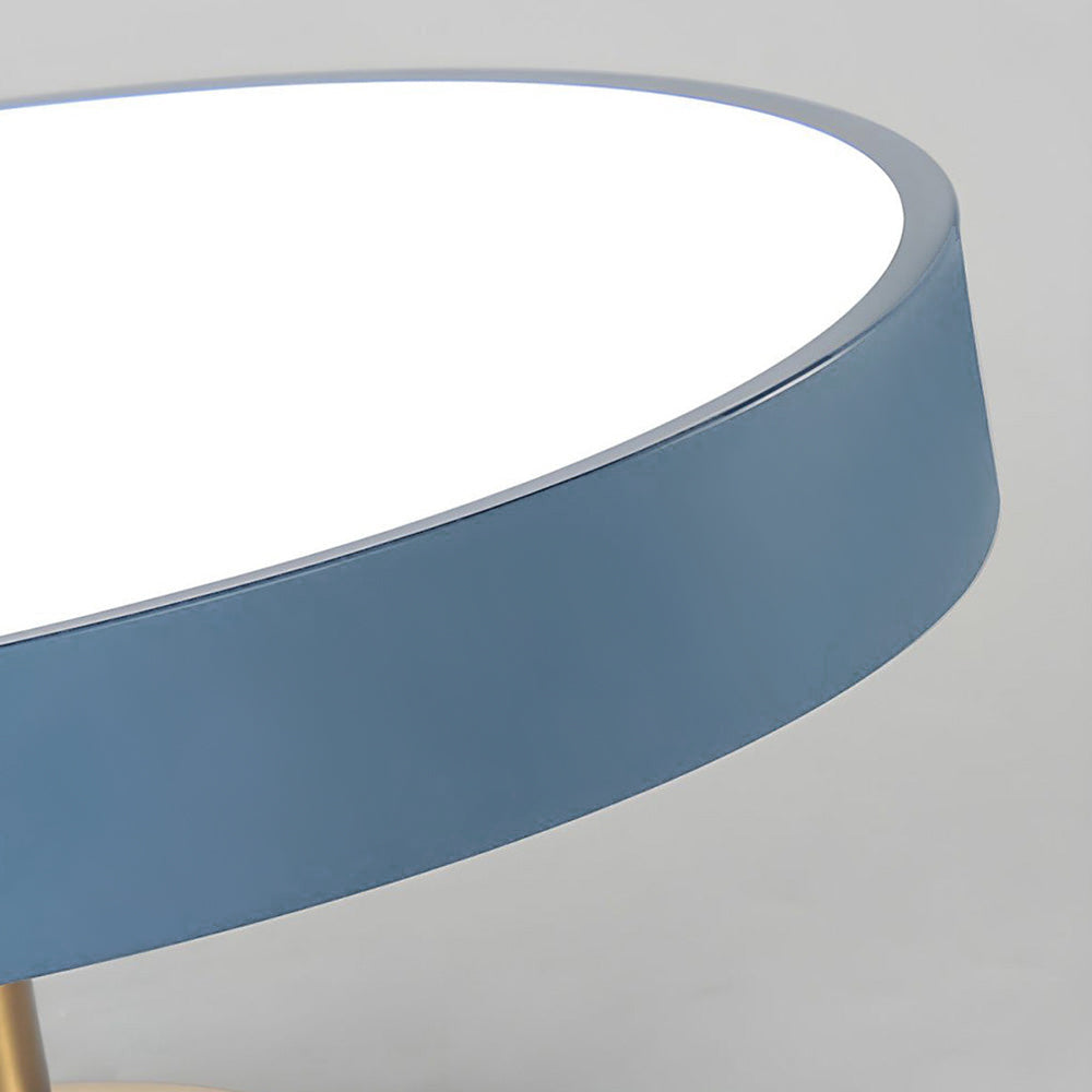 Lámpara de Techo Redonda Flush | Moderno Artefacto LED | Brillo Suave | Metal y Acrílico