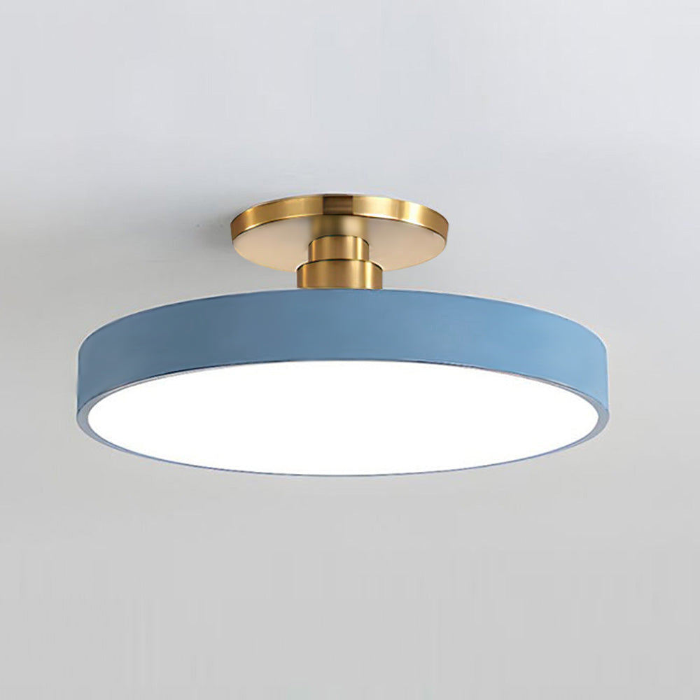 Lámpara de Techo Redonda Flush | Moderno Artefacto LED | Brillo Suave | Metal y Acrílico