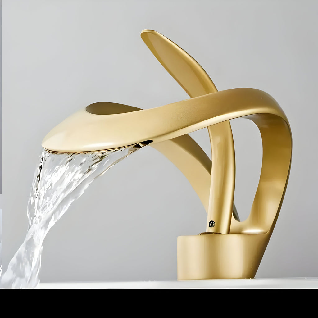 AquaGleam - Grifo de lavabo de baño estilo minimalista