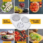 Cortador de huevos 3-en-1 de acero inoxidable - Cortador multifuncional para rebanadas, dados y gajos