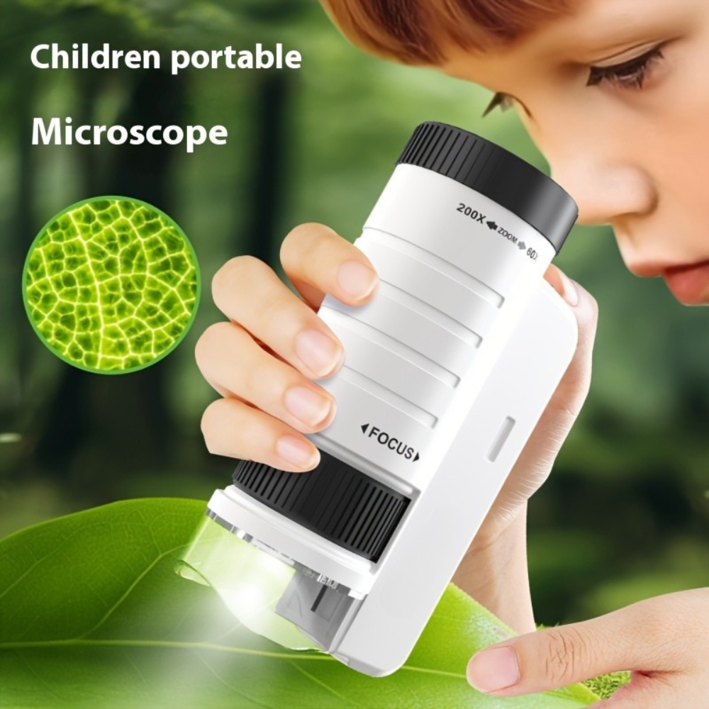 Mini Microscopio con Luz LED para Niños