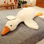 Juguete de Peluche de Pato Blanco Suave - Gran Almohada de Cisne o Ganso, Alfombra de Piso Esponjosa para Habitaciones Infantiles y Decoración del Hogar