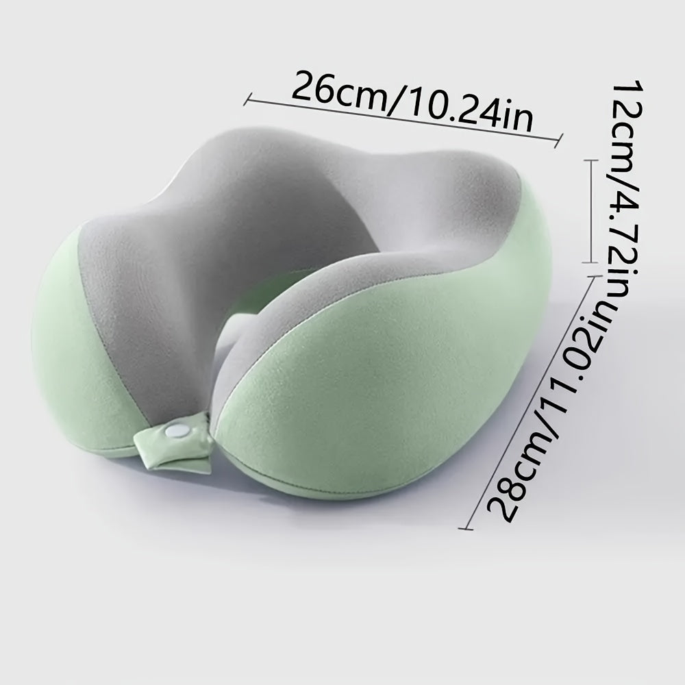 Cojín de viaje ergonómico en forma de U – Soporte para el cuello de espuma viscoelástica para viajes confortables