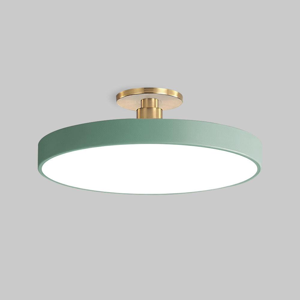 Lámpara de Techo Redonda Flush | Moderno Artefacto LED | Brillo Suave | Metal y Acrílico