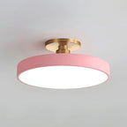 Lámpara de Techo Redonda Flush | Moderno Artefacto LED | Brillo Suave | Metal y Acrílico