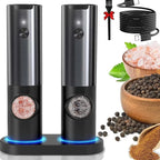Molino de sal y pimienta eléctrico elegante con batería