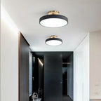 Lámpara de Techo Redonda Flush | Moderno Artefacto LED | Brillo Suave | Metal y Acrílico