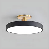 Lámpara de Techo Redonda Flush | Moderno Artefacto LED | Brillo Suave | Metal y Acrílico