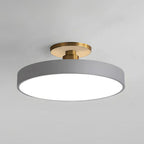 Lámpara de Techo Redonda Flush | Moderno Artefacto LED | Brillo Suave | Metal y Acrílico
