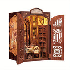 Miniatura de Librería de Búhos DIY – Kit de Madera 3D con Iluminación para Decoración Creativa