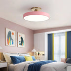Lámpara de Techo Redonda Flush | Moderno Artefacto LED | Brillo Suave | Metal y Acrílico