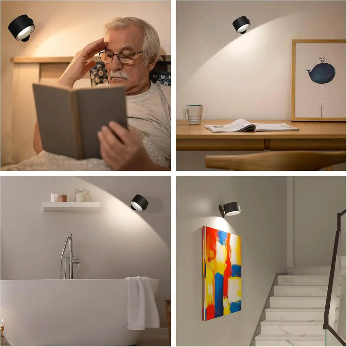 Luz Nórdica – lámpara de pared inalámbrica, recargable y controlada a distancia con diseño escandinavo