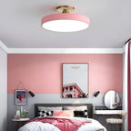 Lámpara de Techo Redonda Flush | Moderno Artefacto LED | Brillo Suave | Metal y Acrílico