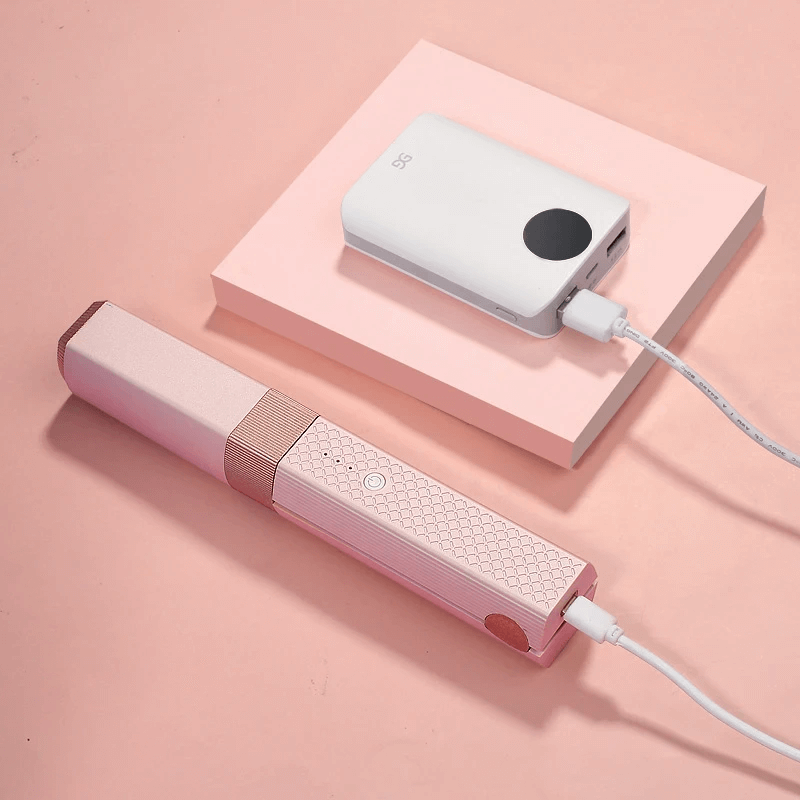 Mini Plancha y Rizador Recargable