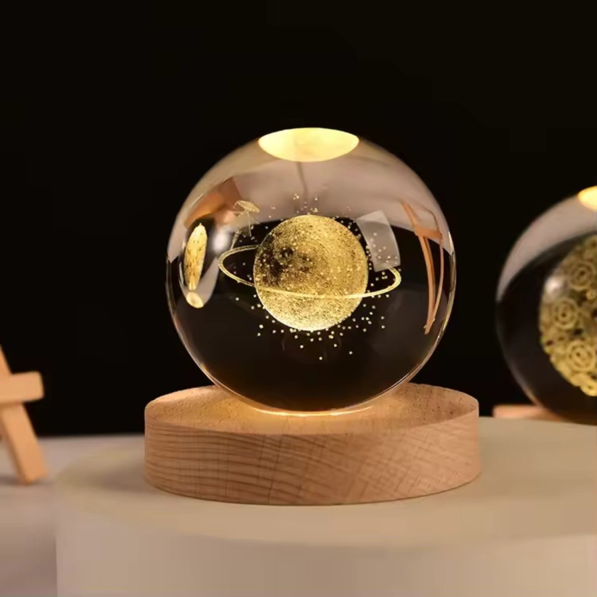 Lámpara Nocturna de Cristal 3D del Universo