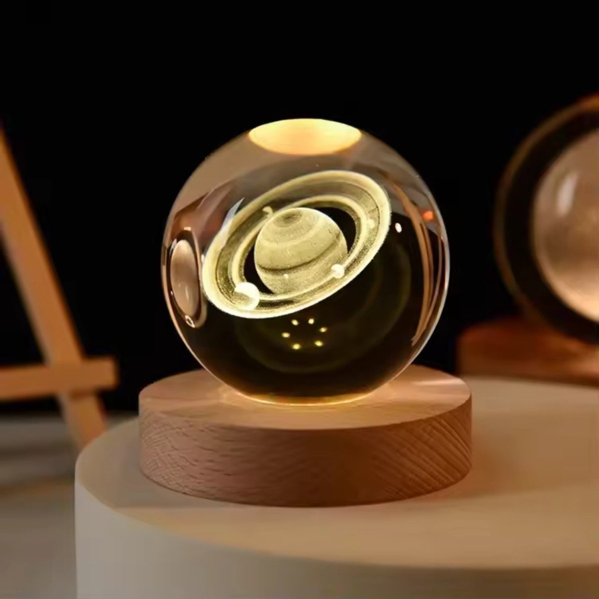 Lámpara Nocturna de Cristal 3D del Universo