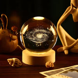 Lámpara Nocturna de Cristal 3D del Universo