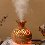 Humidificador de Aromaterapia con LED – Difusor con aspecto de madera y luz nocturna