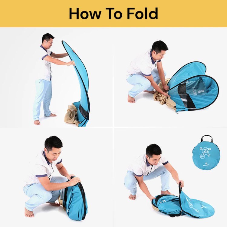 Días de Playa Hechos Fáciles – Carpa Pop-Up para Familias con Protección UV y contra el Viento