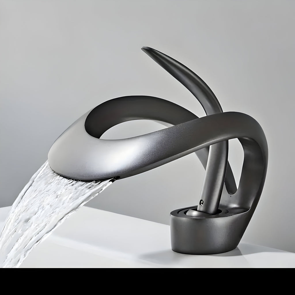 AquaGleam - Grifo de lavabo de baño estilo minimalista
