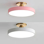 Lámpara de Techo Redonda Flush | Moderno Artefacto LED | Brillo Suave | Metal y Acrílico