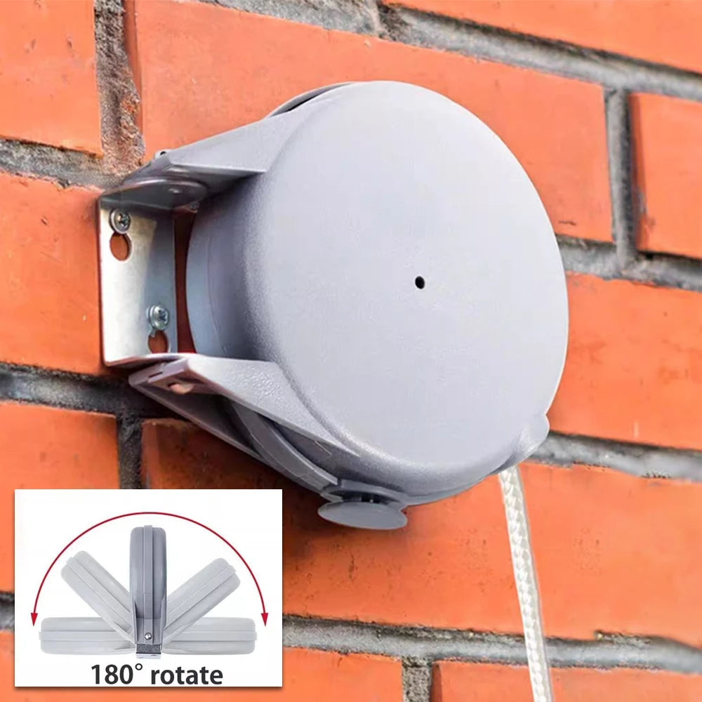 Línea de Secado Exterior Retráctil de 12M – Uso Intensivo, Longitud Ajustable, Fácil de Instalar