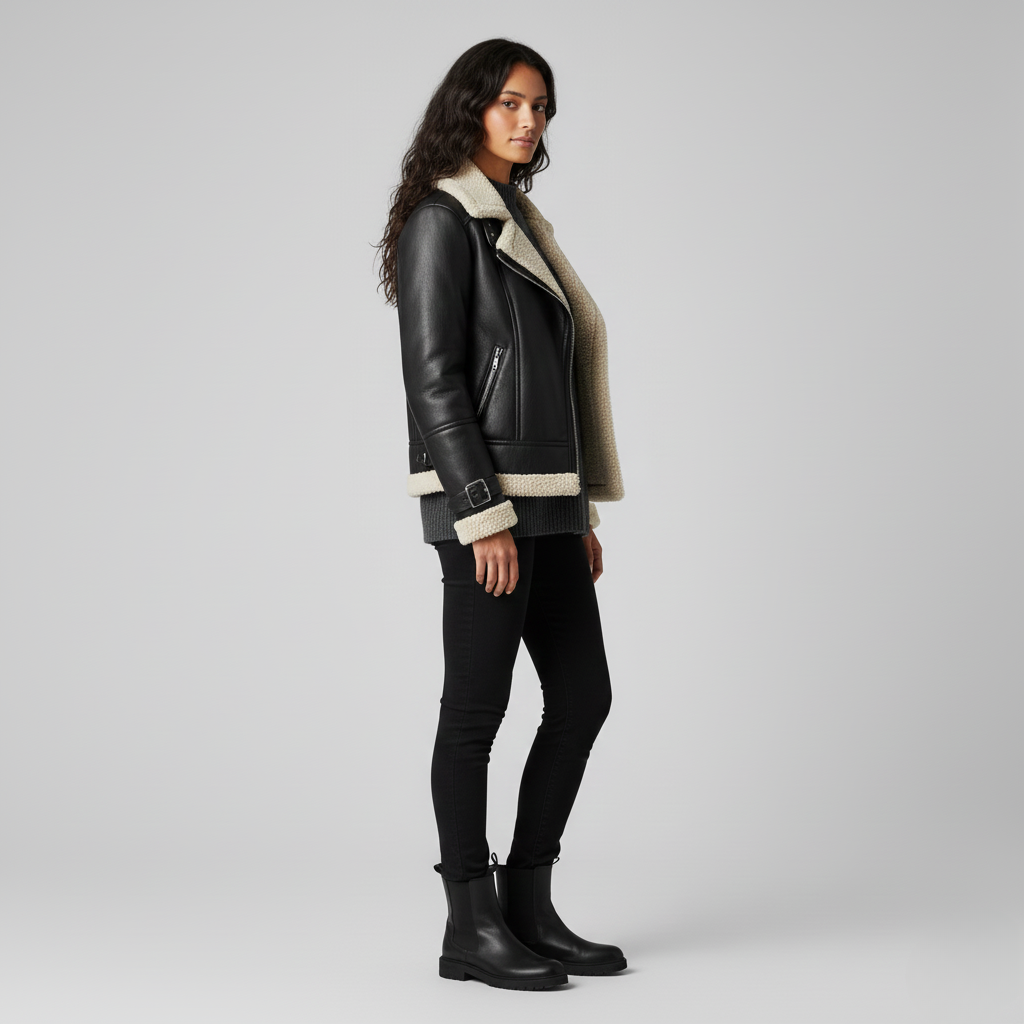 Chaqueta con forro Sherpa