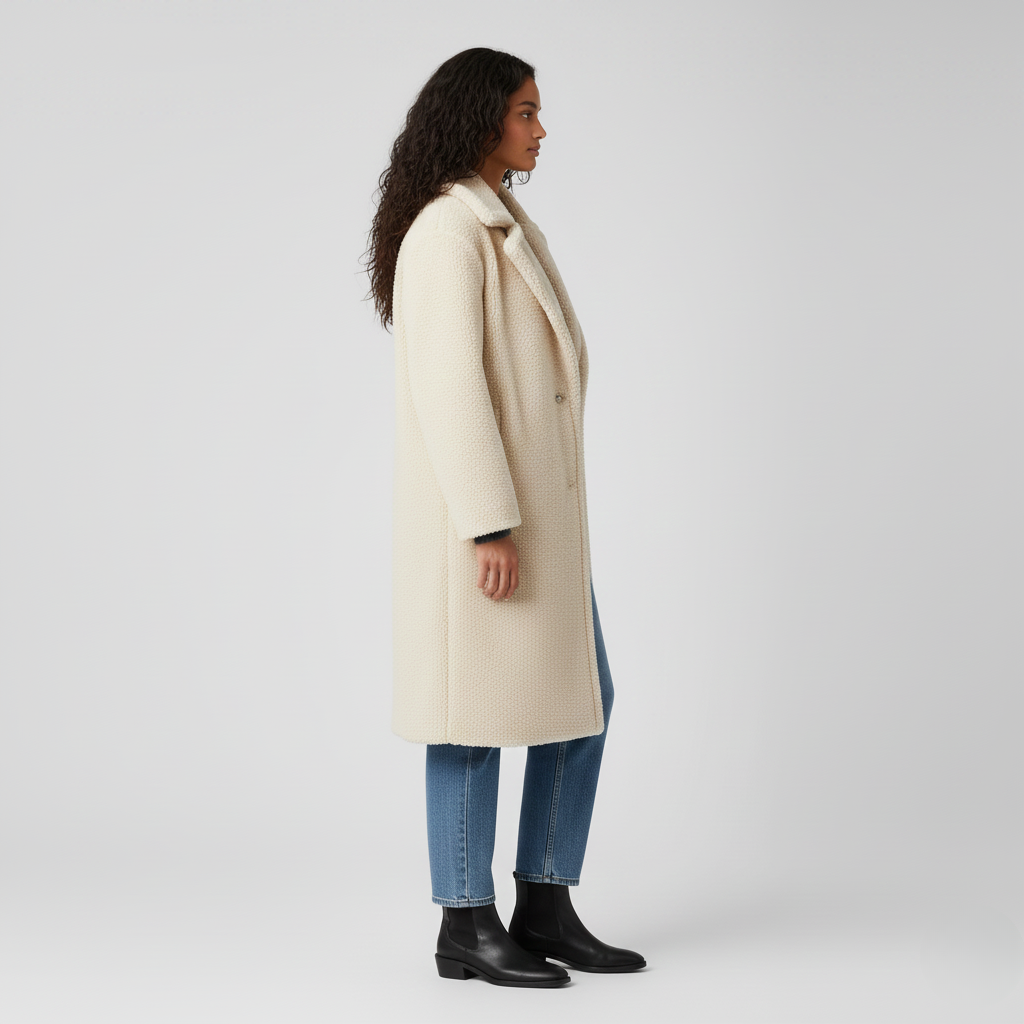 Abrigo largo de peluche