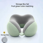 Cojín de viaje ergonómico en forma de U – Soporte para el cuello de espuma viscoelástica para viajes confortables