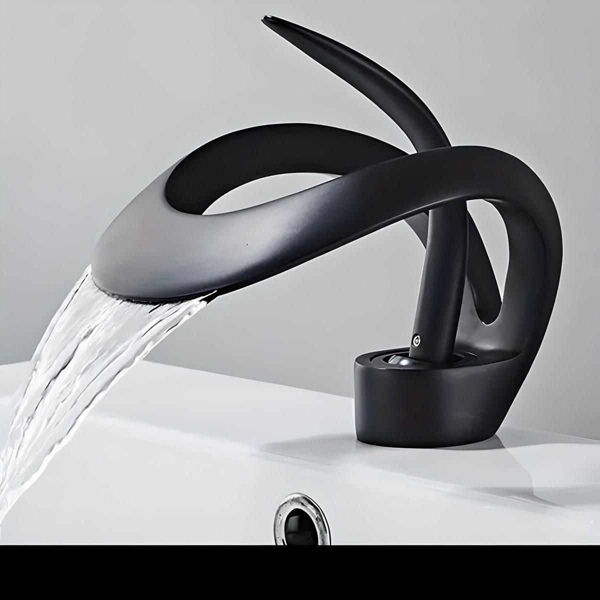 AquaGleam - Grifo de lavabo de baño estilo minimalista
