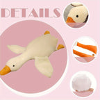 Juguete de Peluche de Pato Blanco Suave - Gran Almohada de Cisne o Ganso, Alfombra de Piso Esponjosa para Habitaciones Infantiles y Decoración del Hogar