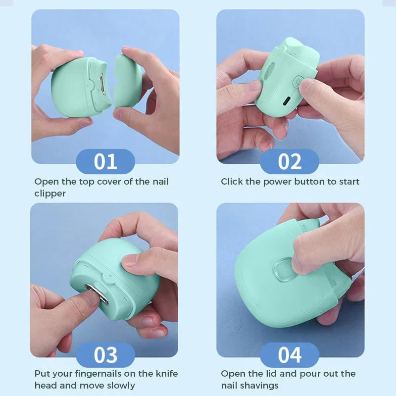 Cortador de uñas eléctrico, pulidor automático de uñas, manicura