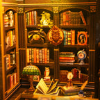 Miniatura de Librería de Búhos DIY – Kit de Madera 3D con Iluminación para Decoración Creativa
