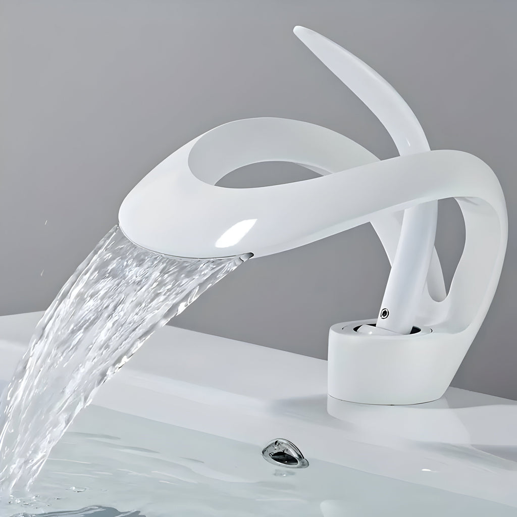 AquaGleam - Grifo de lavabo de baño estilo minimalista