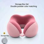Cojín de viaje ergonómico en forma de U – Soporte para el cuello de espuma viscoelástica para viajes confortables