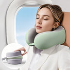Cojín de viaje ergonómico en forma de U – Soporte para el cuello de espuma viscoelástica para viajes confortables