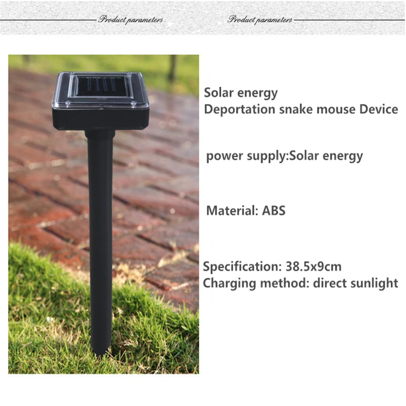 Dispositivo de ultrasonido solar para ahuyentar serpientes y plagas – unidad para el jardín