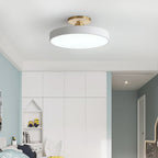 Lámpara de Techo Redonda Flush | Moderno Artefacto LED | Brillo Suave | Metal y Acrílico