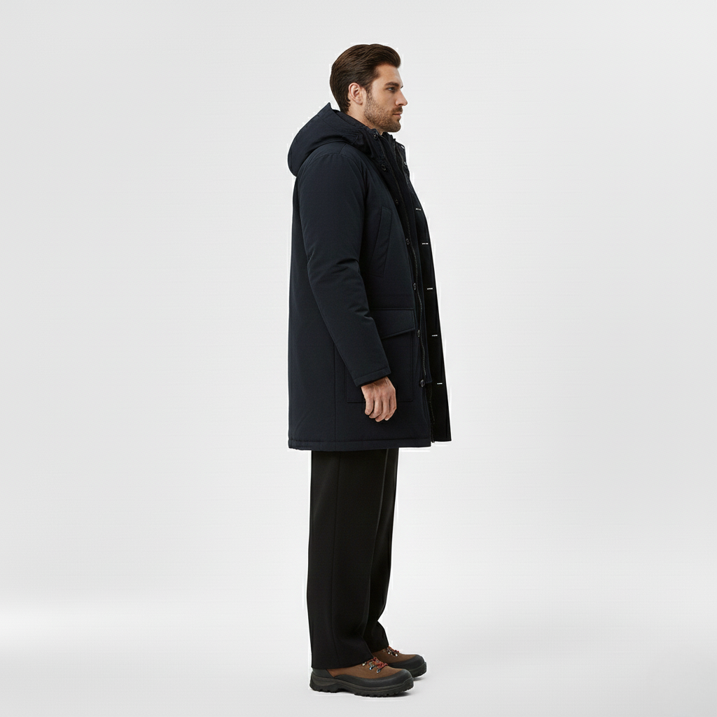 Parka larga acolchada