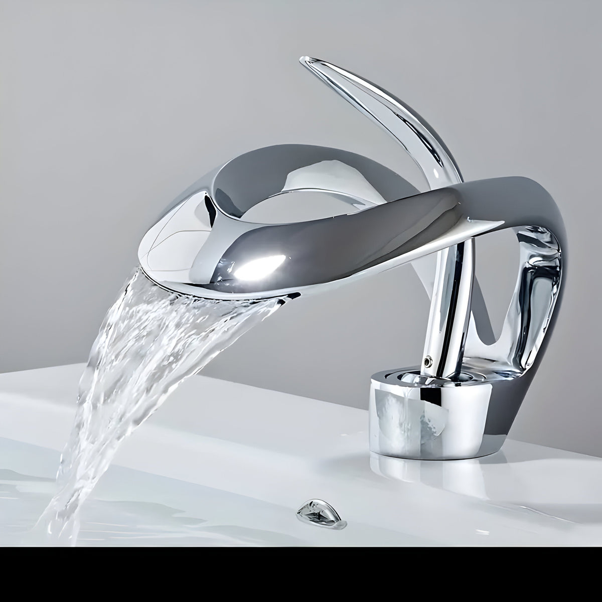 AquaGleam - Grifo de lavabo de baño estilo minimalista