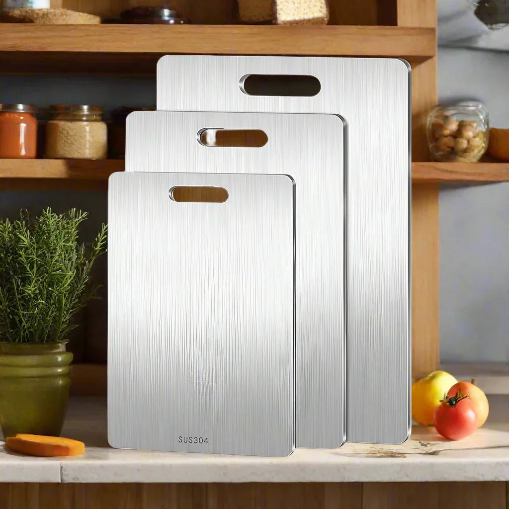 Royallure Titanio Tabla de Cortar Mejorada - Duradera, Doble Lado, Superficie Segura de Grado Alimenticio para Cocina y Uso al Aire Libre