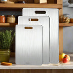 Royallure Titanio Tabla de Cortar Mejorada - Duradera, Doble Lado, Superficie Segura de Grado Alimenticio para Cocina y Uso al Aire Libre