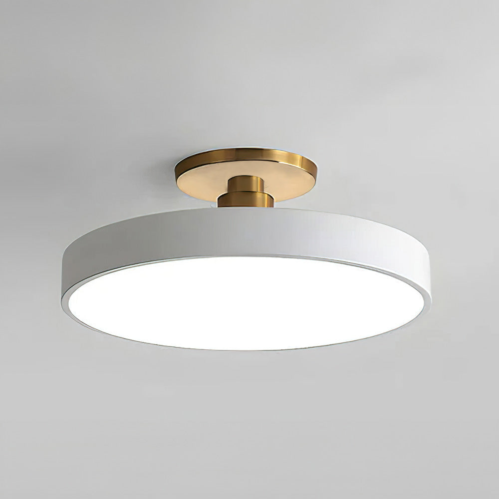 Lámpara de Techo Redonda Flush | Moderno Artefacto LED | Brillo Suave | Metal y Acrílico