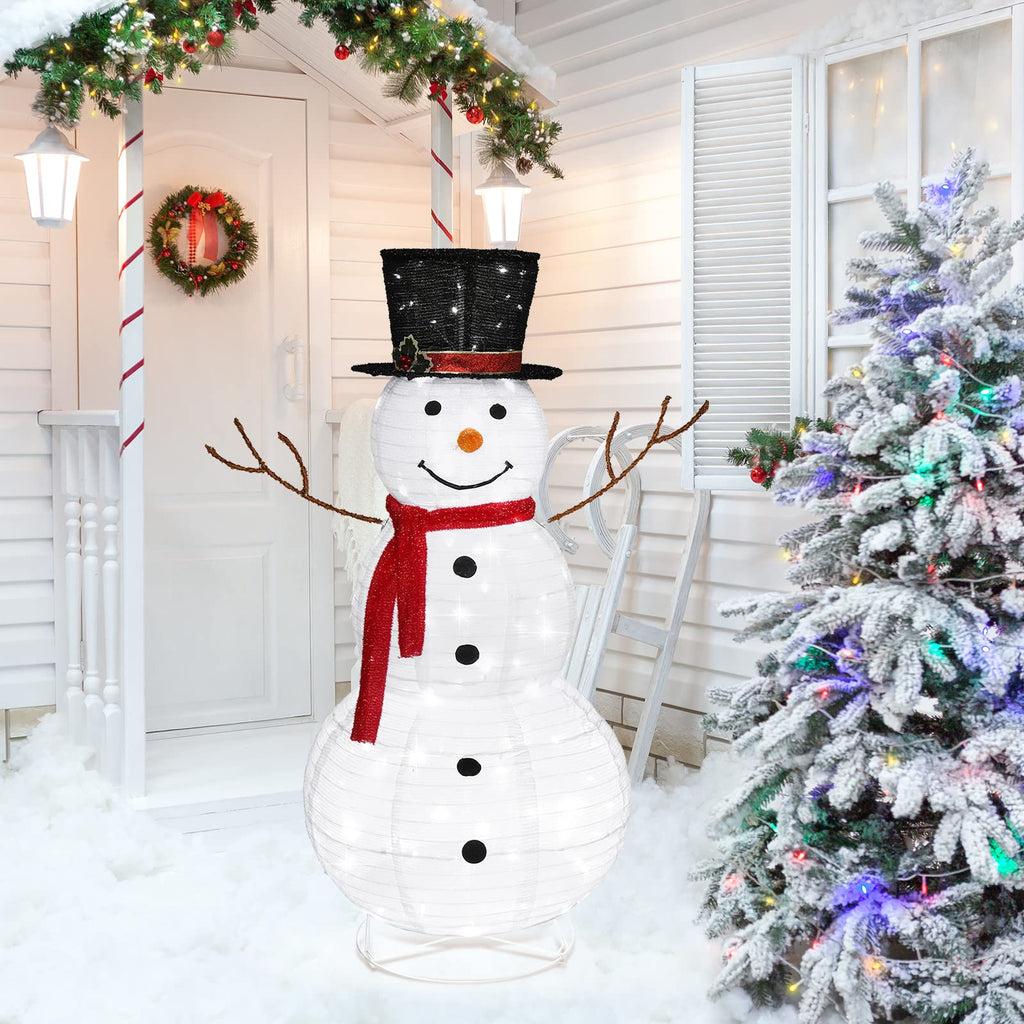 Decoración de Luz de Muñeco de Nieve Exterior