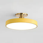 Lámpara de Techo Redonda Flush | Moderno Artefacto LED | Brillo Suave | Metal y Acrílico