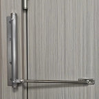 Cerradura Automática de Puerta de Acero Inoxidable 4 Modos de Velocidad 18,5x17,5cm Cierre Suave para Puertas de Sala de Estar Dormitorio Oficina Izquierda Derecha Universal