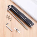 Cerradura Automática de Puerta de Acero Inoxidable 4 Modos de Velocidad 18,5x17,5cm Cierre Suave para Puertas de Sala de Estar Dormitorio Oficina Izquierda Derecha Universal