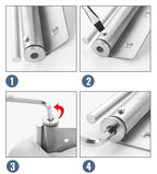 Cerradura Automática de Puerta de Acero Inoxidable 4 Modos de Velocidad 18,5x17,5cm Cierre Suave para Puertas de Sala de Estar Dormitorio Oficina Izquierda Derecha Universal