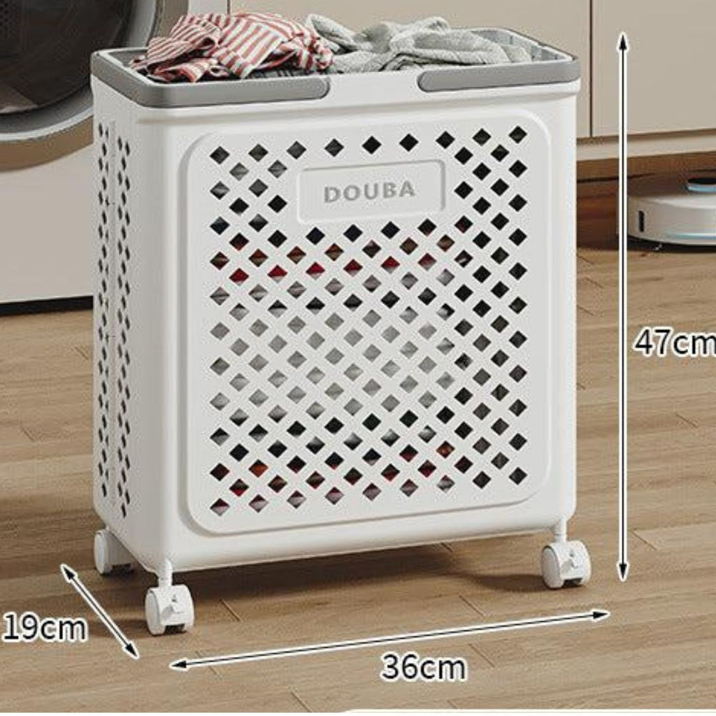 Cesta de ropa plegable con ruedas